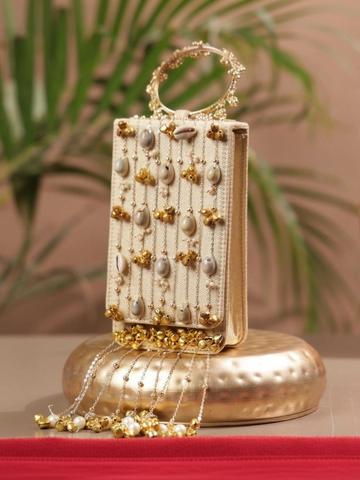 Suave Bags Embellished Structured Handheld Bag