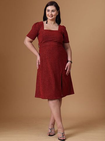 Curvy Lane Women A-Line Midi Dress
