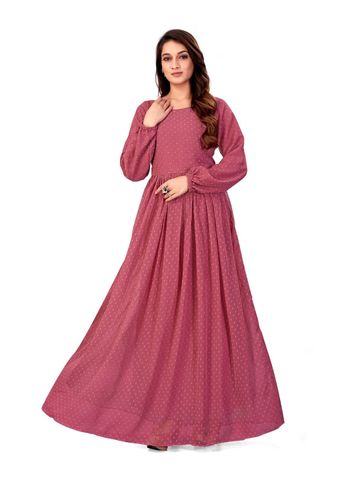 SARINKU  Women Georgette Formal Fit & Flare Maxi Dress