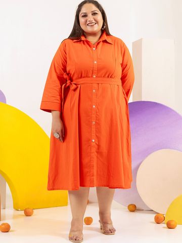 LALI JAIPUR Women Belted Shirt Dress