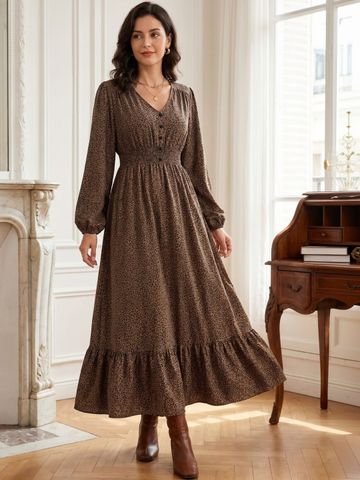 JC Mode Print Maxi Dress