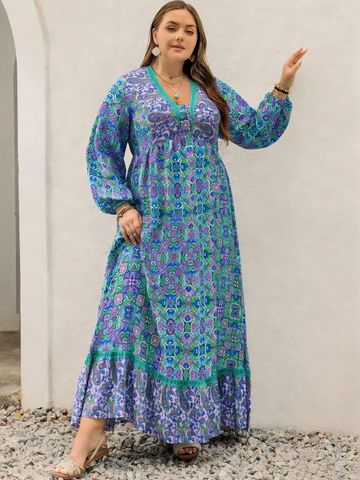 JC Mode Bohemian Print Maxi Dress