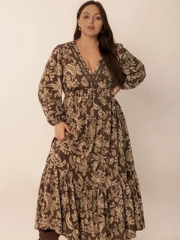 JC Mode Floral Print Maxi Dress