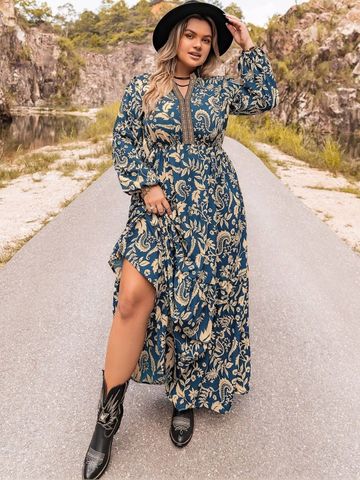 JC Mode Print Maxi Dress