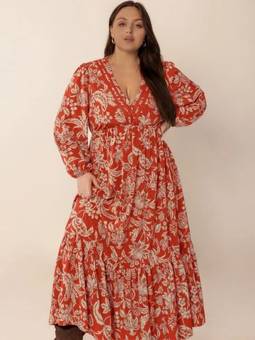 JC Mode Floral Print Maxi Dress