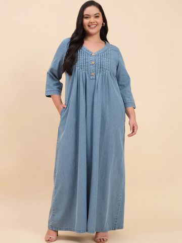 Orchid Blues Denim Maxi Dress