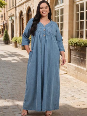 Sztori Denim Maxi Dress