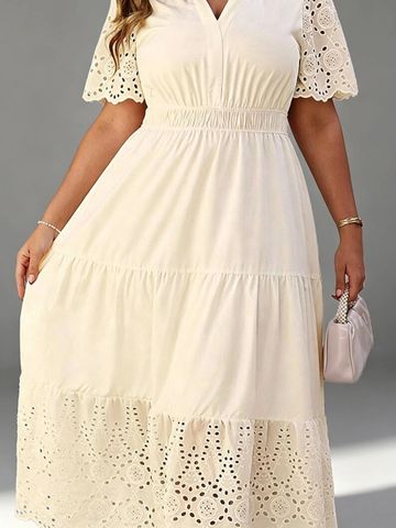 JC Collection Embellished Embroidered A-Line Maxi Dress