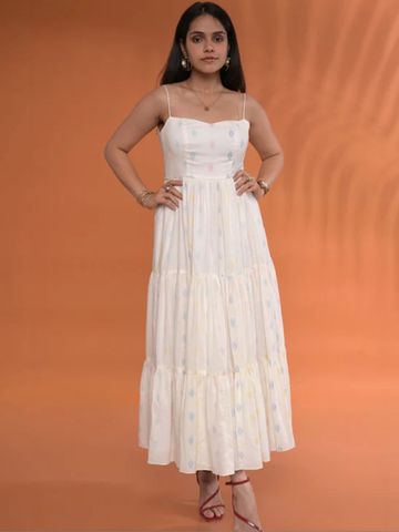 Tanoti Print A-Line Maxi Dress