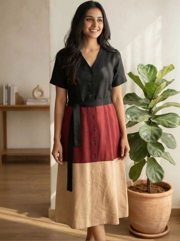 White Chaos Women Merlot dress