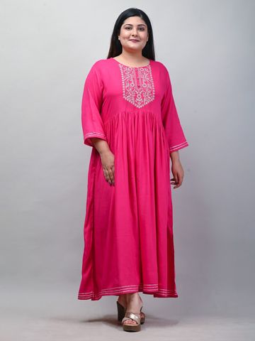 Swasti Ethnic Motifs Embroidered Ethnic Dress
