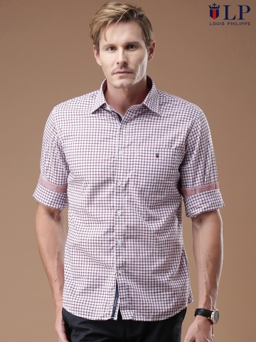 Buy Louis Philippe Sport Men Red Checked Casual Shirt on Myntra | www.bagssaleusa.com