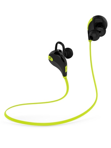 SoundPEATS Green & Black Qy7 Bluetooth 4.0 Wireless Sports Ear Buds with Mic