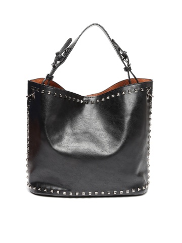 60 Off On Roadster Black Studded Tote Bag Myntra Paisawapas Roadster Black Studded Tote Bag