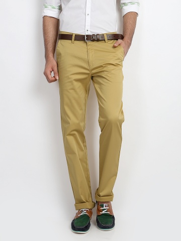 Buy Classic Polo Men Light Khaki Slim Fit Trousers - 367 - Apparel for ...