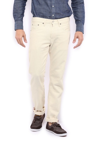 Buy Levis Men Cream Coloured 511 Khadi Slim Fit Jeans - 363 - Apparel ...