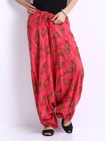Buy W Women Pink Printed Harem Pants - 424 - Apparel for Women - 258666