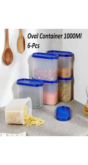 Faverito 6 Piece Plastic Jar 1L