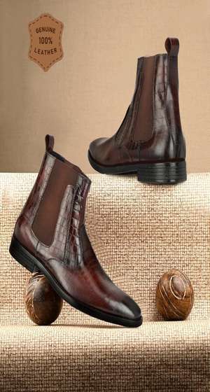 Provogue Men Leather Trekking Shoes