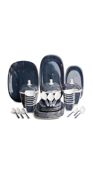 Bataniya 40 Piece Melamine Dishwasher Safe Dinner Set