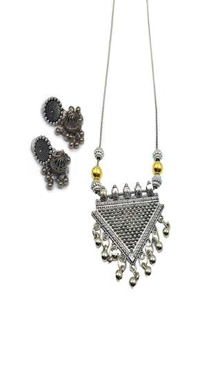 LUKELLO Silver-Plated Jewellery Set