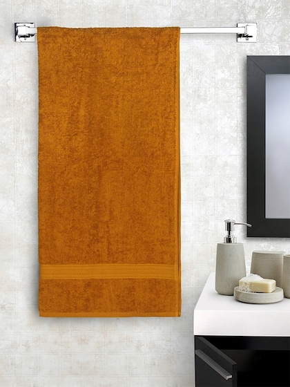 Trident Rust Unisex Rust Orange Solid 400 GSM Bath Towel