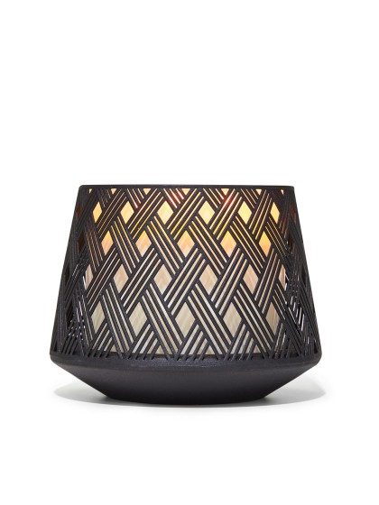 Bath & Body Works Basketweave with Base 3-Wick Candle Holder