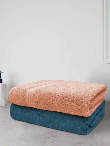 Aura Set of 2 Solid 350 GSM Cotton Bath Towels