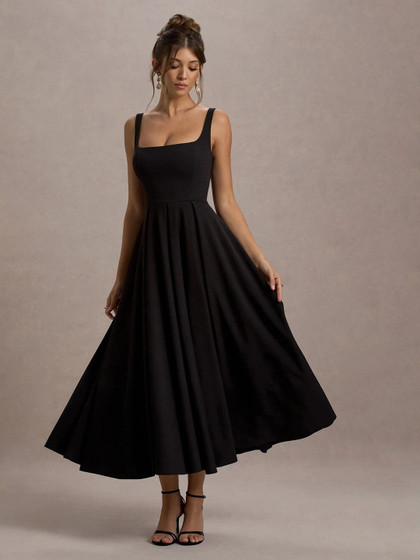 black long sleeve backless dress Coraline Black Long Sleeve Maxi Dress - US 0 main image 0