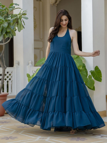 blue dress myntra Price History of Ordinaree Women Solid Layered Cotton Fit & Flare Maxi from 111_16338708 Ariel water dress | Shirt Size:LARGE Style:AP1E208349