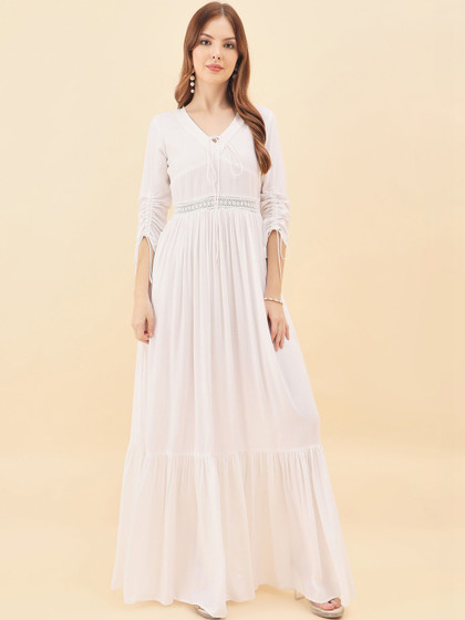 white abaya dress Alexandria Glamorous Abaya Dress – Abaya Sister main image 0