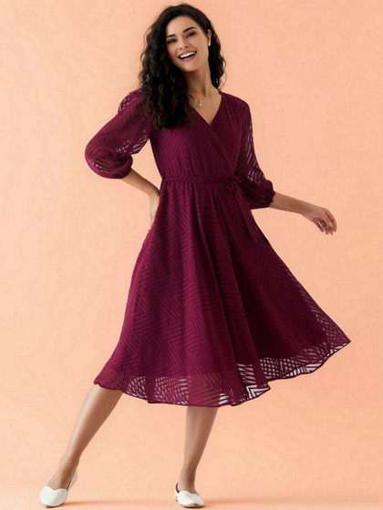 dressberry women long sleeves wrap maxi dress by myntra reviews Buy DressBerry Curve Women Kimono Sleeve Wrap Maxi Dress - Dresses for Women 37330952
