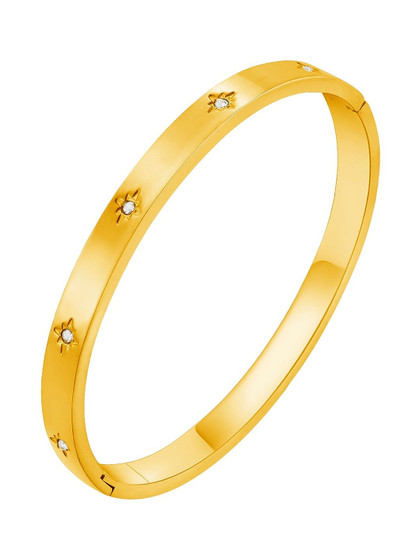 Anouk Women American Diamond Antique Gold-Plated Bangle-Style Bracelet