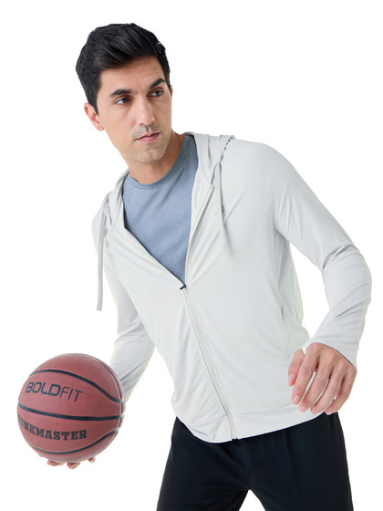 BOLDFIT Men Hooded Lightweight Outdoor UV Protection Sporty Jacket