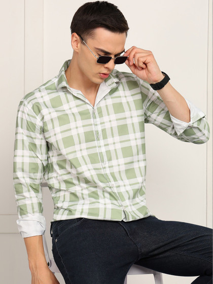 Price History of Men's Regular Fit Casual Checkered Cotton Shirt