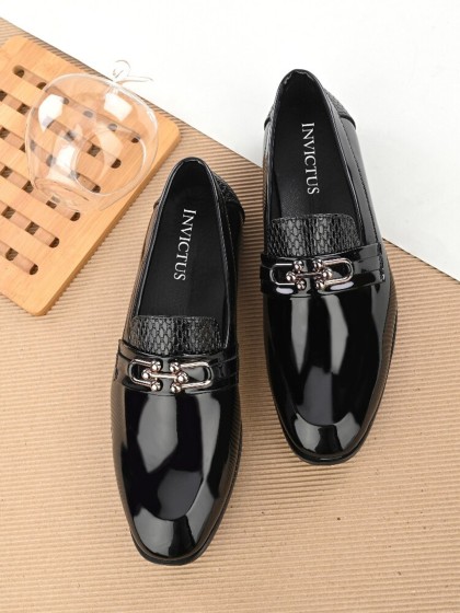 Price History of INVICTUS Men Textured Formal Loafers from Myntra 111 6570476