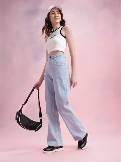 Price History of DressBerry Women High-Rise Straight Fit