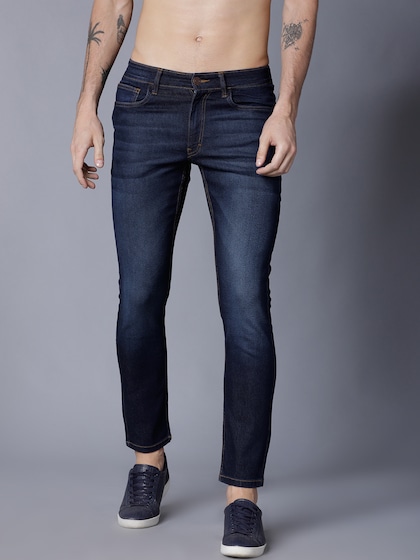 HIGHLANDER Men Blue Slim Fit Mid-Rise Clean Look Stretchable Jeans