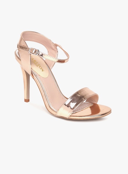 Gold-Toned Solid Sandals