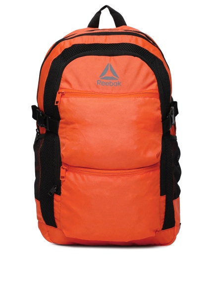 Orange Solid Backpack