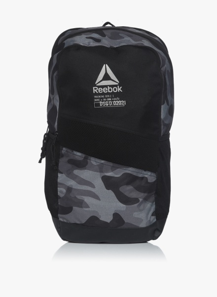 Unisex Black Abstract Backpack