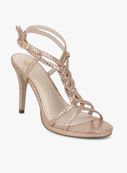 Gold Solid Sandals