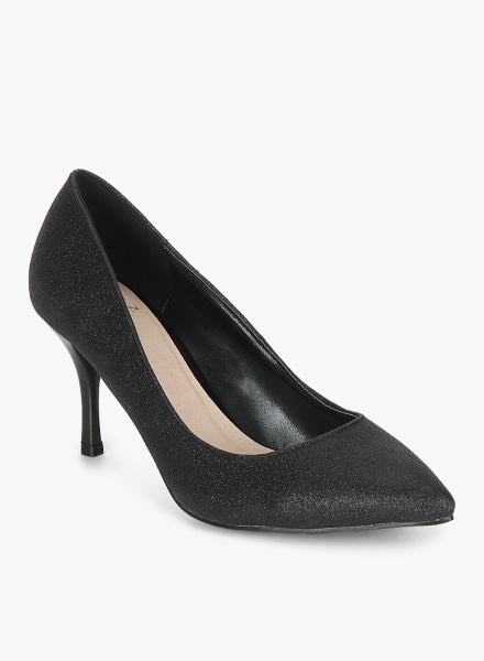 Black Solid Pumps