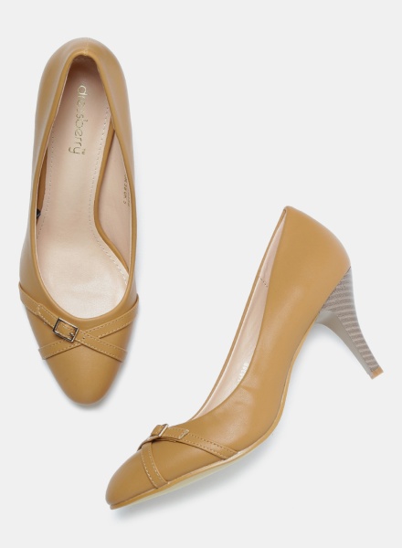Tan Solid Sandals