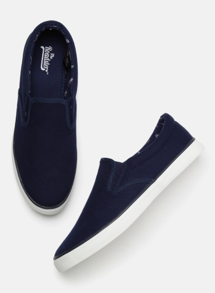 Roadster Men Navy Blue Slip-On Sneakers