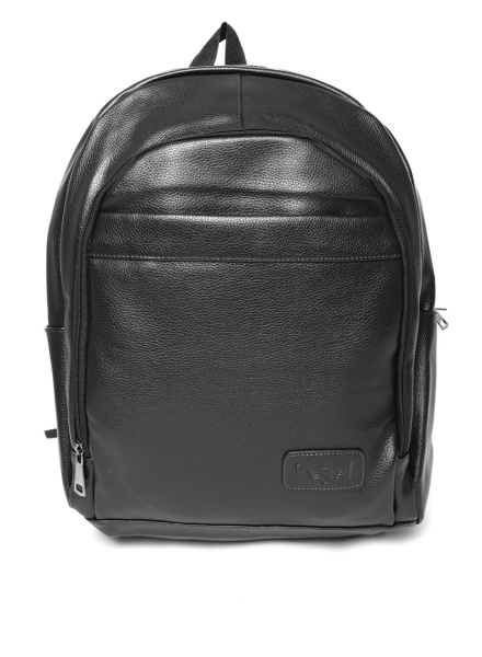 Black Solid Backpack