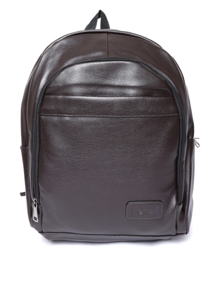 Coffee Brown Solid Backpack