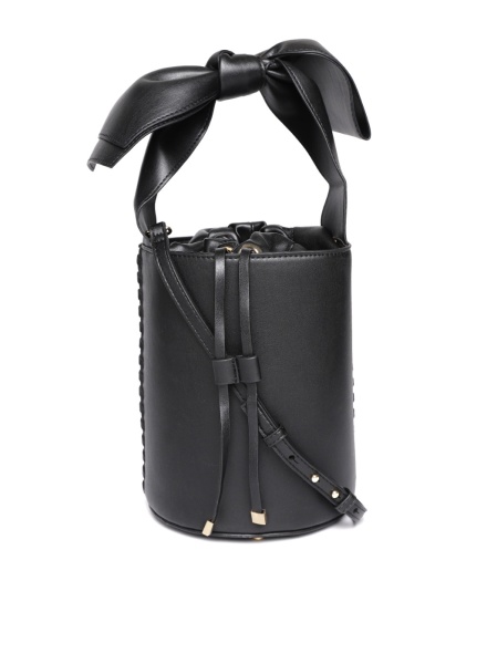 mango black solid shoulder bag