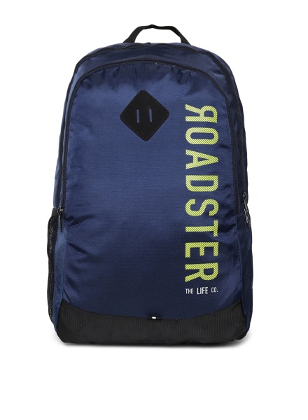 Navy Blue Brand Logo Backpack