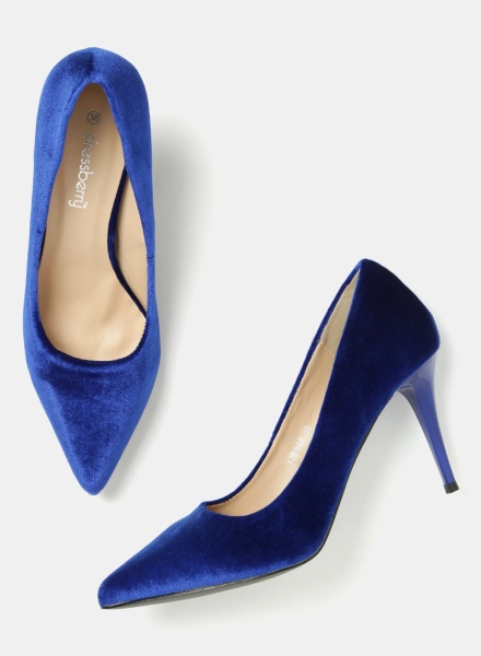 Blue Synthetic Stilettos